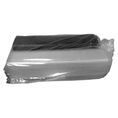 Anchor Packaging Culinary Basics Polypropylene 1-Compartment Black Base/Clear Lid Hinged Clamshell Container, 6 x 6 inch -- 420 per case
