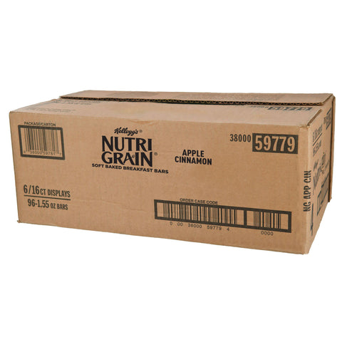 Nutrigrain Apple Cinnamon Cereal Bar, 1.55 Ounce -- 96 per case.