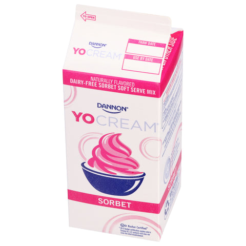 Yocream Pomegranate Raspberry Soft Serve Sorbet Mix, 64 Ounce -- 6 per case.