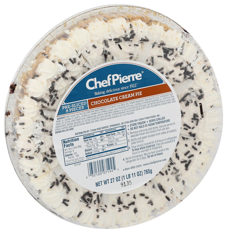 Chef Pierre PIE CHOCOLATE CREAM SLICED 10