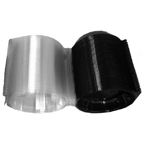Gourmet Classics™ CONTAINER FOOD POLYGON HINGED BLACK W/ CLEAR LID PETE 9