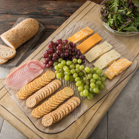 Carlisle TRAY SERVING FESTIVAL TRAYS™ HANDLED TRAY CLEAR 22X16