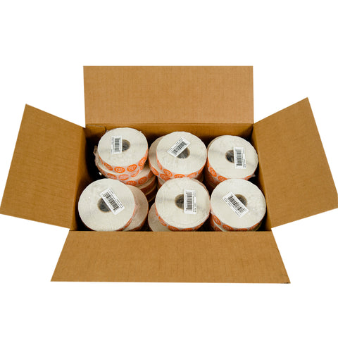 National Checking Company Dateit Orange Trilingual Removable Label - Saturday, 0.75 inch Circle -- 2000 per case.