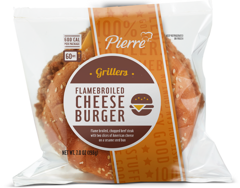 Pierre Jumbo Cheeseburger, 7 Ounce -- 12 per case.
