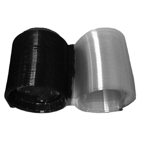 Anchor Packaging Gourmet Classic Black / Clear Shallow Clamshell Container, 9 inch -- 100 per case