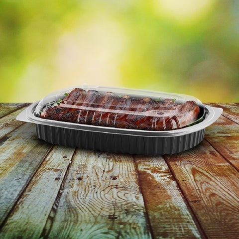 Container Plastic Black 32 Oz