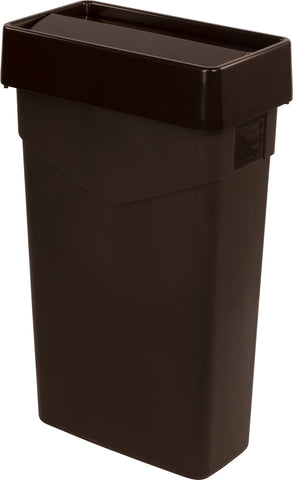 Container Waste Trimline™ Rectangle Dark Brown 23 Gal