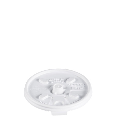 Dart High Impact Polystyrene White Lift N Lock Hot Cup Lid Only -- 1000 per case