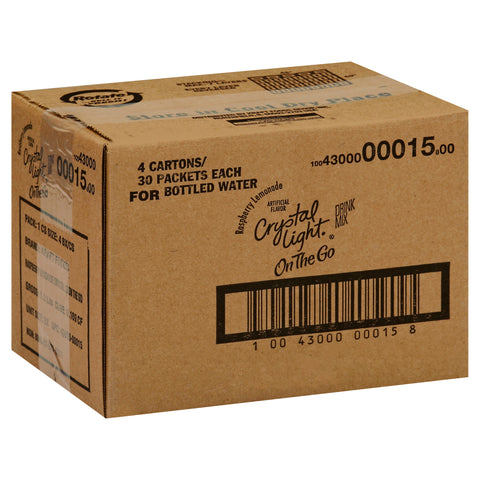 Crystal Light Single Serve Sugar-Free Raspberry Lemonade On-the-Go Powdered Mix, 0.1 ounce -- 120 per case