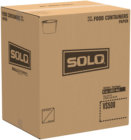 Container Paper Food Single Sided Poly 8 Oz