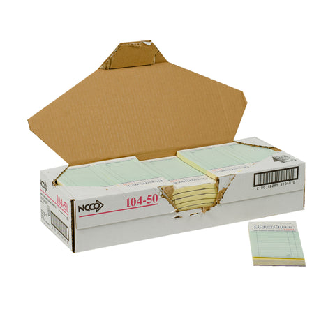 Guestcheck Carbon - 2Part, Green, 16 Line, 3.5 X 6.75 Inch, 50 Sets Per Book -- 2500 Per Case.