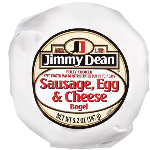 Jimmy Dean Sausage, Egg and Cheese Bagel, 5.2 Ounce -- 12 per case.