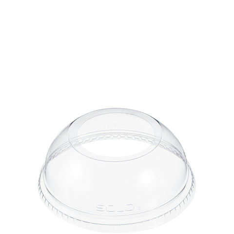 Solo Clear PET Dome Lid with 1.9 inch Hole for Cup -- 1000 per case