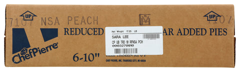 Pie Fruit 1/3 Reduced Fat & Nsa Peach 10
