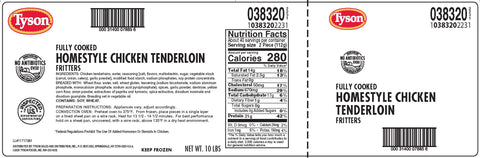Tyson® Red Label™ CHICKEN TENDERLOIN BREADED HOMESTYLE PREMIUM FC 10383202231