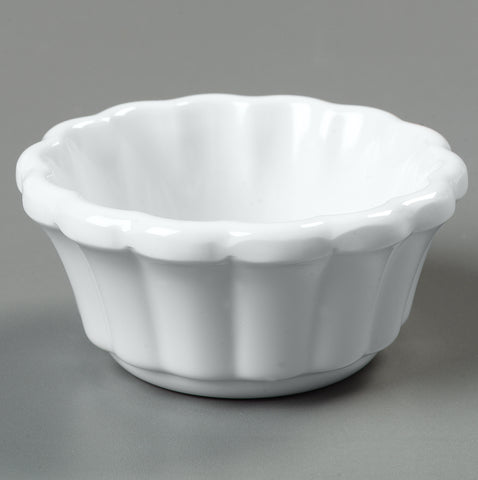Carlisle RAMEKIN SCALLOPED MELAMINE WHITE 2 OZ