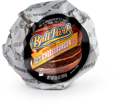 Ball Park Double Cheeseburger, 6.6 Ounce -- 12 per case.
