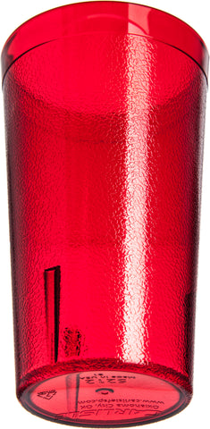 Packer TUMBLER GLASS TEXTURED PLASTIC RED 12 OZ