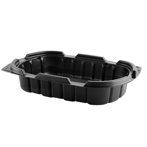 Crisp Food Technologies® CONTAINER RECTANGLE BASE BLACK 1-COMPARTMENT CF424 9X6