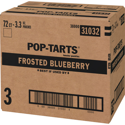 Pop-Tarts Frosted Open and Fold Display Blueberry Pastry, 2 Pastries per Pack -- 72 packs per case