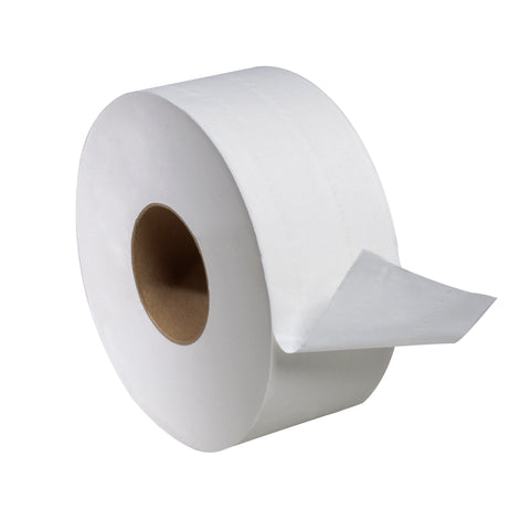 Tissue Toilet Jumbo Roll White 2 Ply 8.8