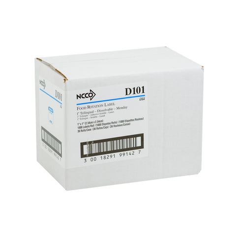 Label Dissolving Square Trinigual Blue Monday 1x1