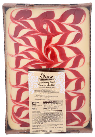 Cheesecake Strawberry Swirl Dessert Bar Un-cut