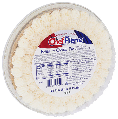 Pie Banana Cream Traditional W/ Domes 10