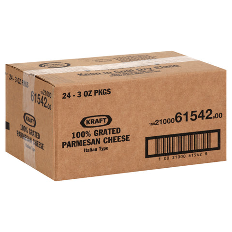 Kraft Grated Parmesan Cheese, 3 Ounce -- 24 per case.