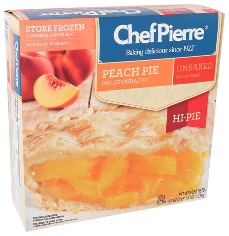 Pie Fruit Peach Hi Unbaked 10