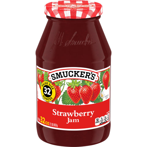 Jam Strawberry Glass Jar