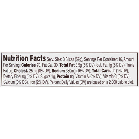 Ham Smoked Ham & Water Product Sliced .67 Oz 31476-0733