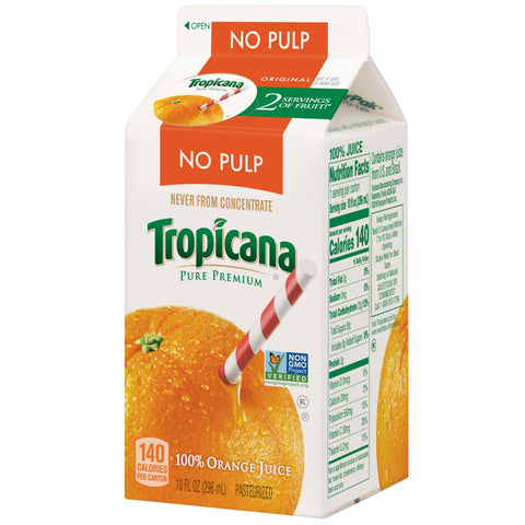 Tropicana Pure Premium JUICE ORANGE 100% PURE PREMIUM SINGLE SERVE CARTON