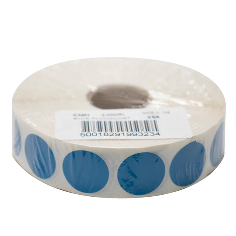 National Checking LABEL CIRCLE PERMANMENT BLUE 3/4