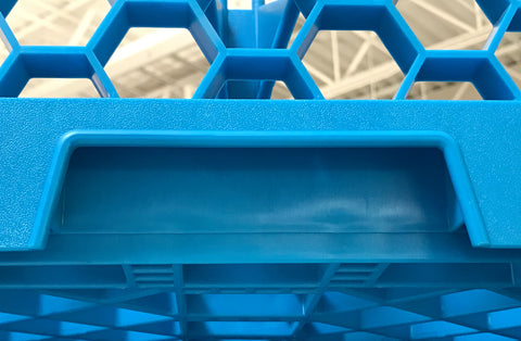 Carlisle RACK GLASS OPTICLEAN™ 36-COMPARTMENT W/ 1-EXTENDER CARLISLE BLUE