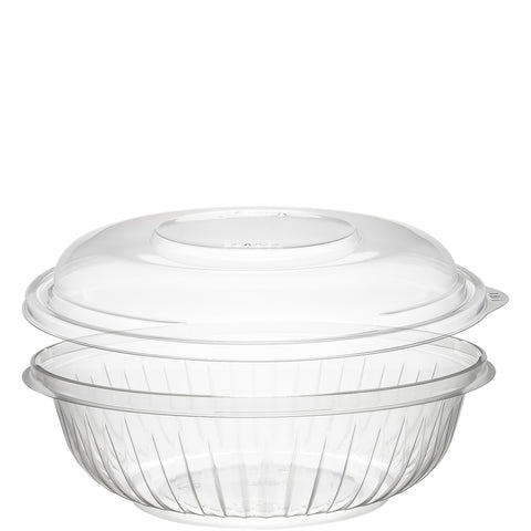 Bowl Plastic Clear W/ Dome Lid 24 Oz