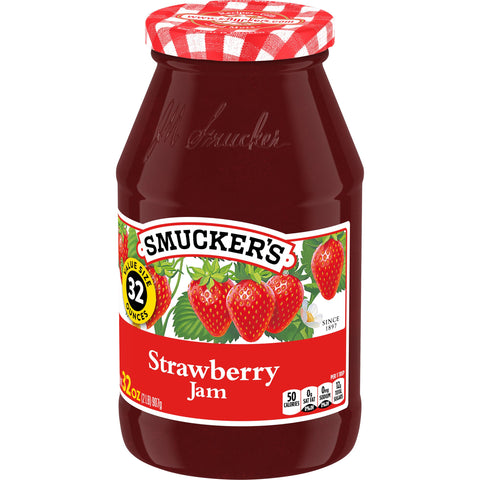 Smuckers Strawberry Jam, 32 Ounce -- 12 per case.