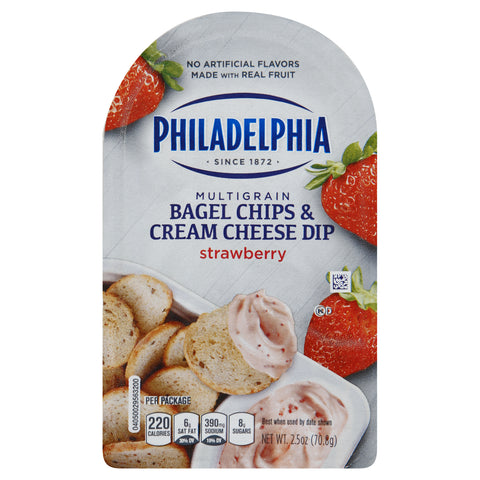 Philadelphia BAGEL CHIPS CREAM CHEESE DIP STRAWBERRY SNACKS