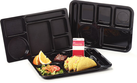 Carlisle TRAY SERVING LEFT-HAND 6-COMPARTMENT SLATE BLUE
