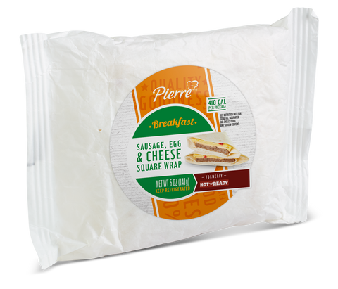 Hot 'n' Ready® SANDWICH SAUSAGE EGG & CHEESE PRODUCT SQUARE WRAP 5 OZ 10000055557