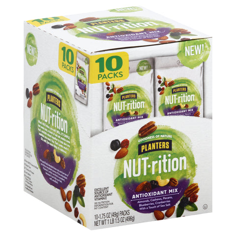 Snack Nut-rition Almond Cashew Pecans Blueberries Cranberries Tour Of Sea Salt Antioxidant Mix