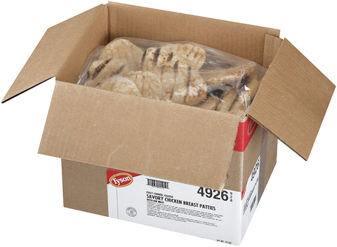 Tyson® CHICKEN PATTIE SAVORY TASTY GLAZE® 3-D SHAPED 4 OZ 10049260928