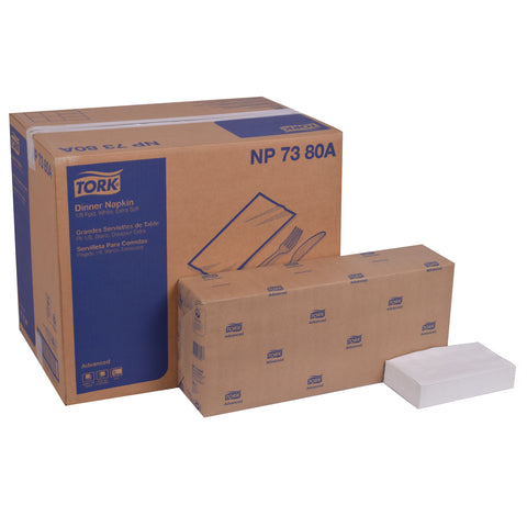 Napkin Dinner 17x16 White 3-ply 1/8 Fold