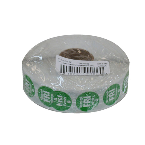 Label Circle Permanent Trilingual Green Friday .75