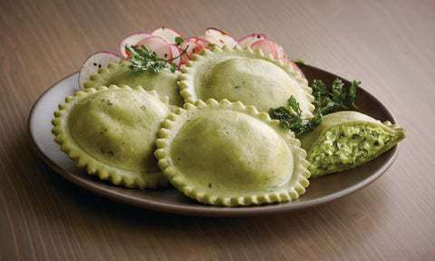 Windsor Bernardi Spinach and Gorgonzola Jumbo Round Ravioli, 5 Pound -- 2 per case.