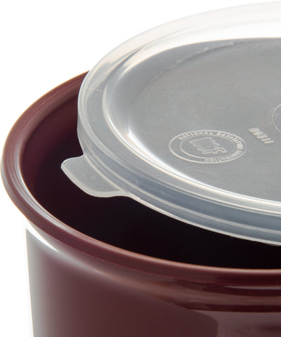 Carlisle CROCK POLY-TUF™ W/ LID BROWN 1.2 QT