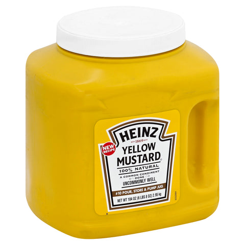 Heinz Yellow Mustard Jug, 104 ounce -- 6 per case