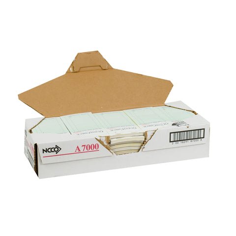 Guest Check 2 Part Nocarb A7000 National 17 Line Green 3.4x6.75