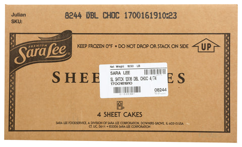 Sara Lee CAKE DOUBLE CHOCOLATE SHEET ICED 12X16