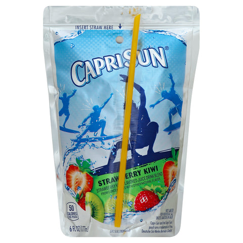 Capri Sun Strawberry Kiwi Juice Pouch, 6 Fluid Ounce -- 40 per case